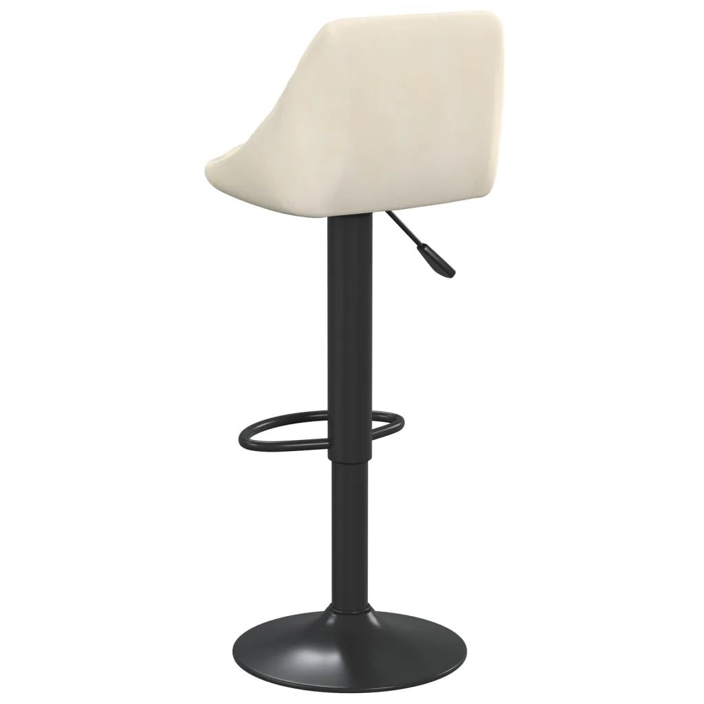 Sgabello da Bar Crema in Velluto 335337