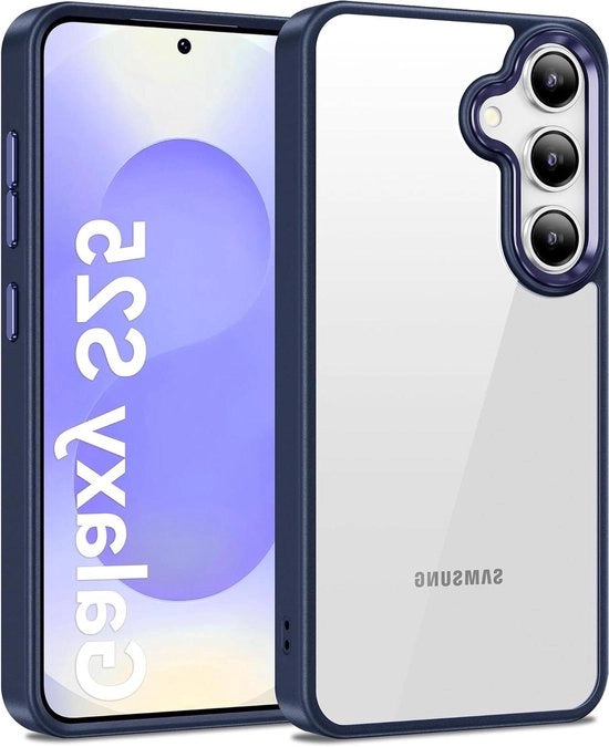 Custodia Premium Transparente per Samsung Galaxy S25 - Blu con Protezione da Cadute e Resistenza ai Graffi