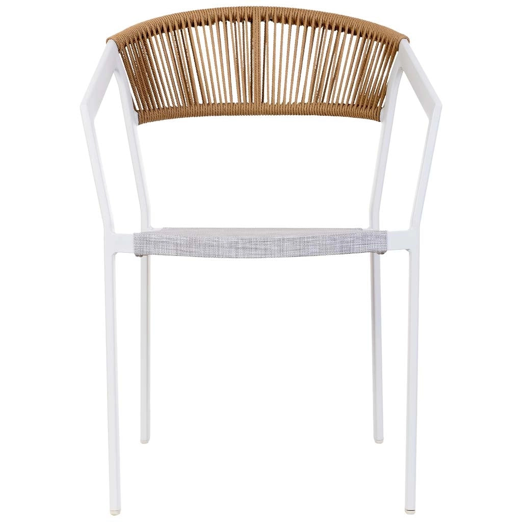 Sedia in alluminio bianca 57x62x78