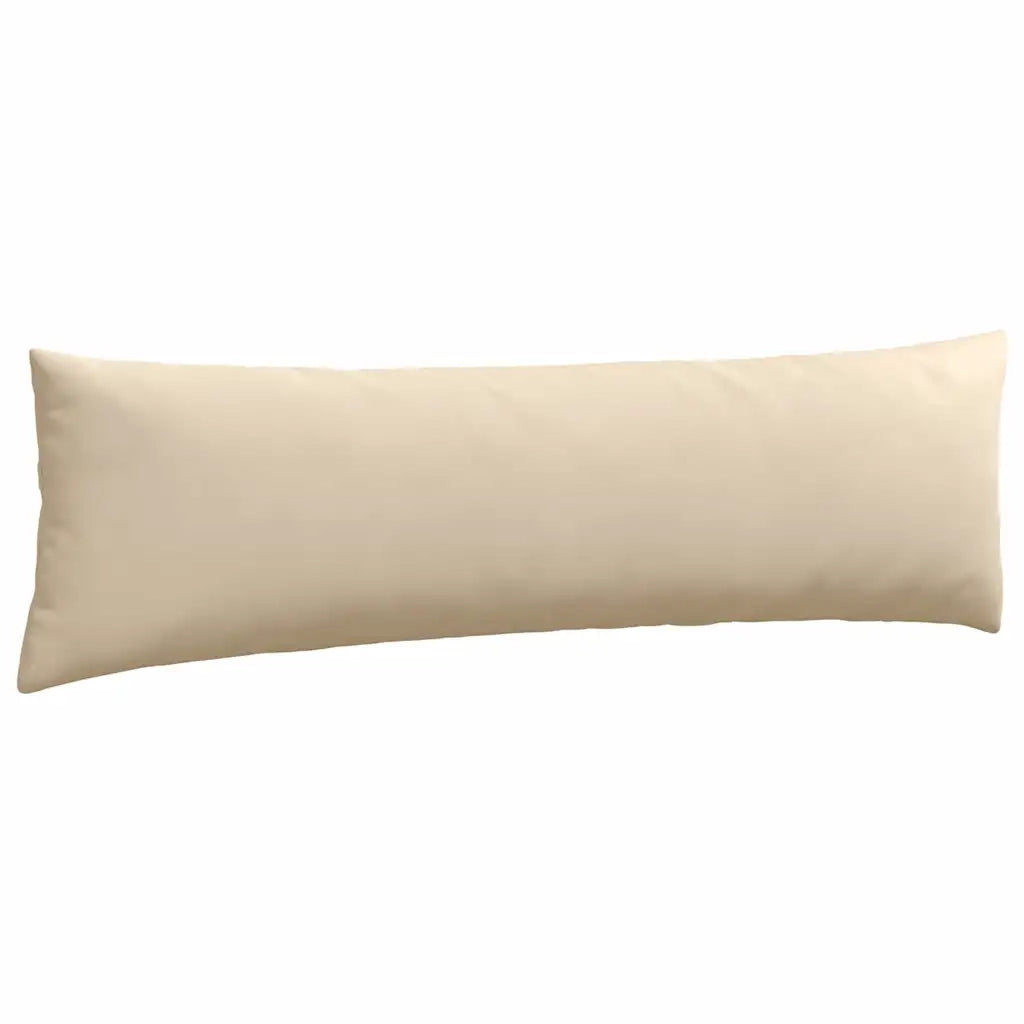 Cuscini da Divano 2 pz-Set di 2 Cuscini per Sofa Crema 145 x 40 cm Tessuto 844761