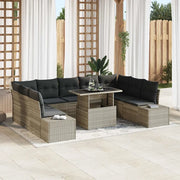 Set Divano da Giardino con cuscino 10 pcs Grigio chiaro 3349248
