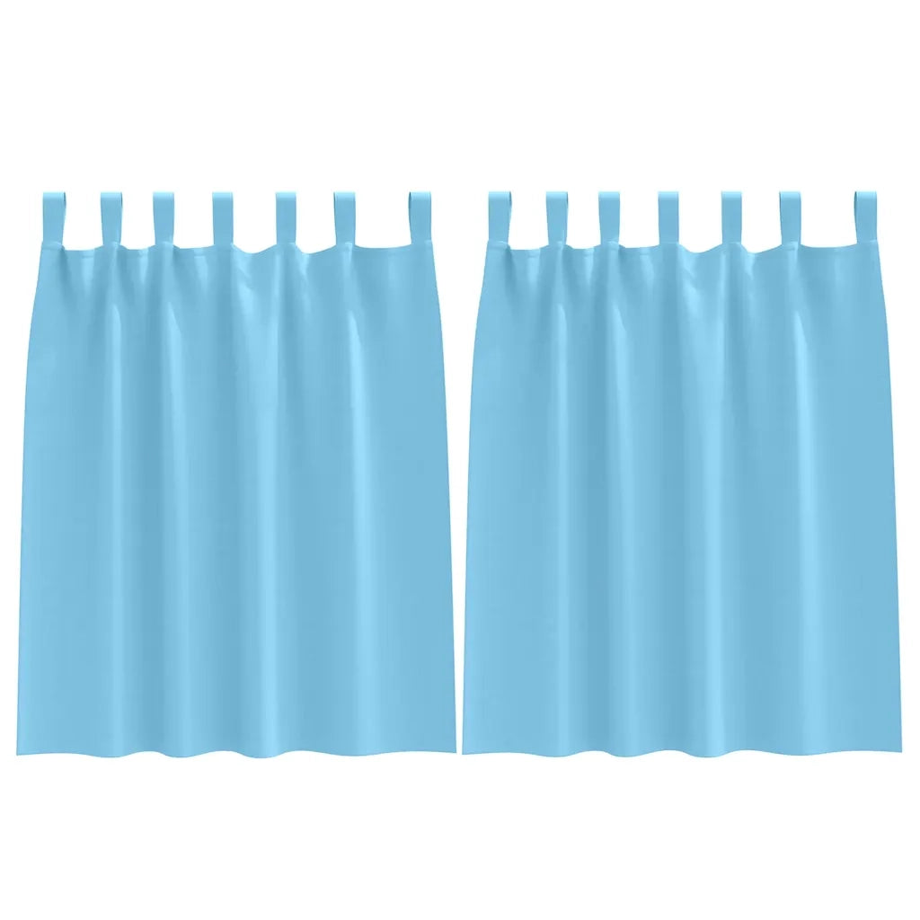 Tende Blackout con Anelli 2 pcs Blu Chiaro 140 x 140 cm 4107543
