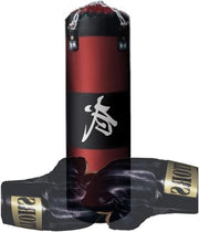 Sac da Boxe Zaino per Katate 120cm Supporto Manubri - Karate Nero Rosso