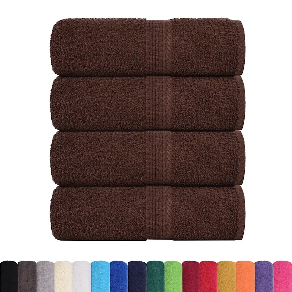 Asciugamani per ospiti FROGN 4 pz | Teli per bagno Marrone 30x50 cm 360 g/m2