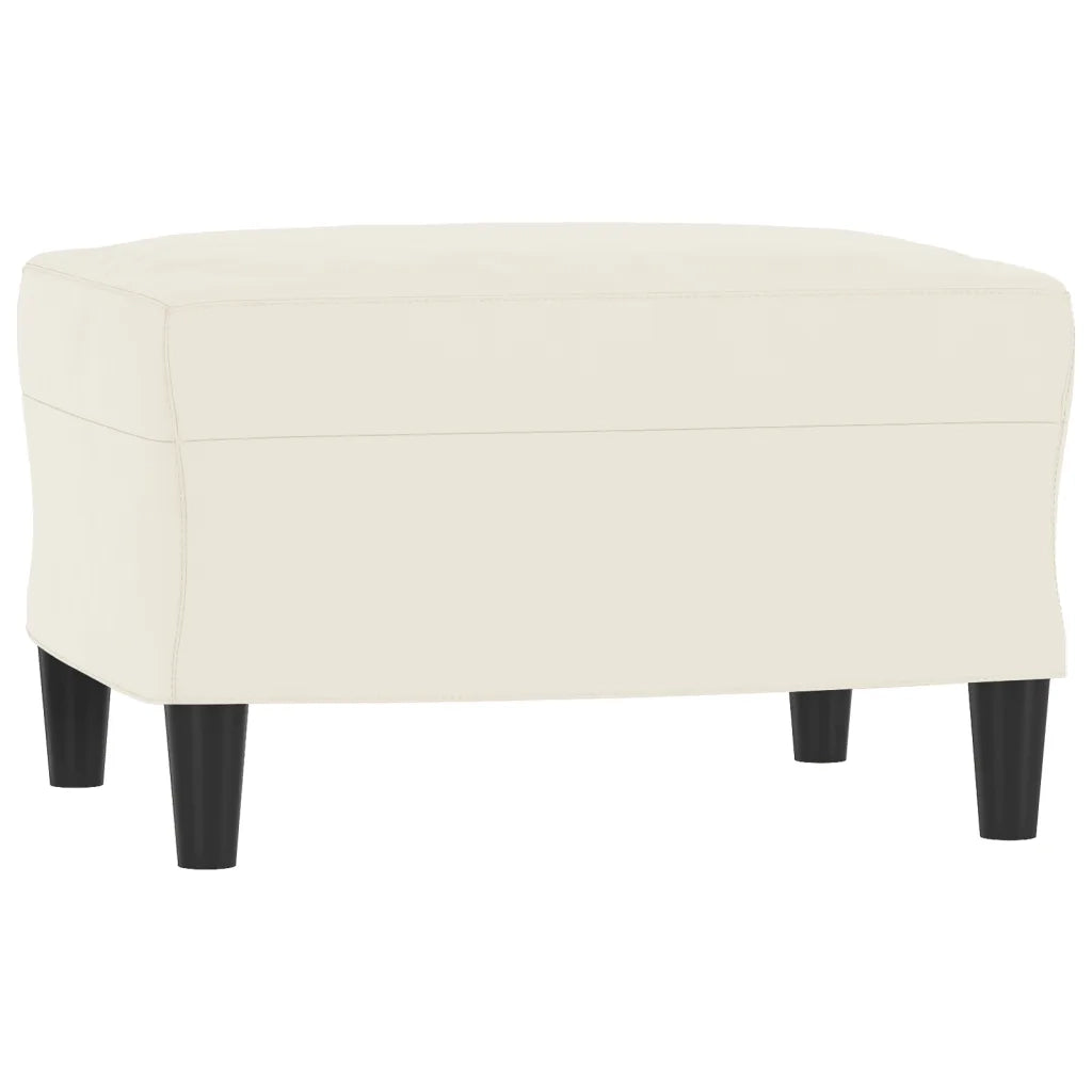 Set di Divani 3 pz con Cuscini Crema in Velluto 3202268