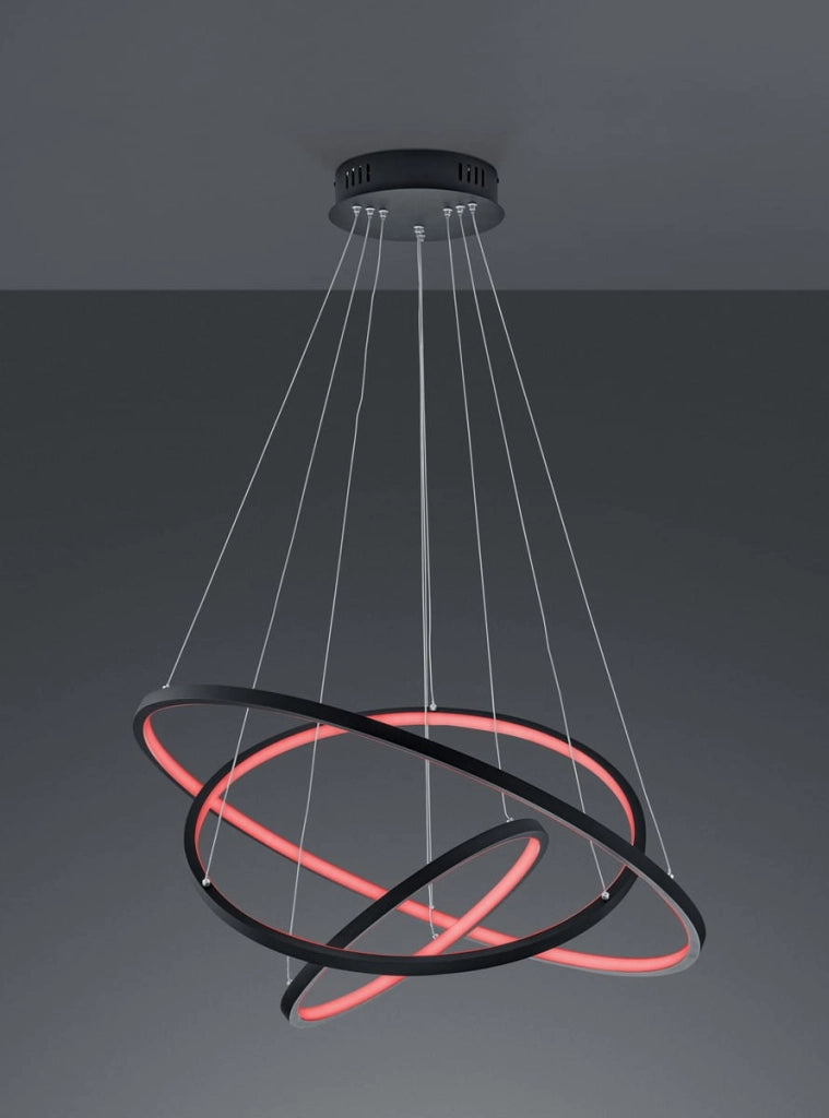 Lampada a sospensione LED Trio Aaron Ø80 antracite