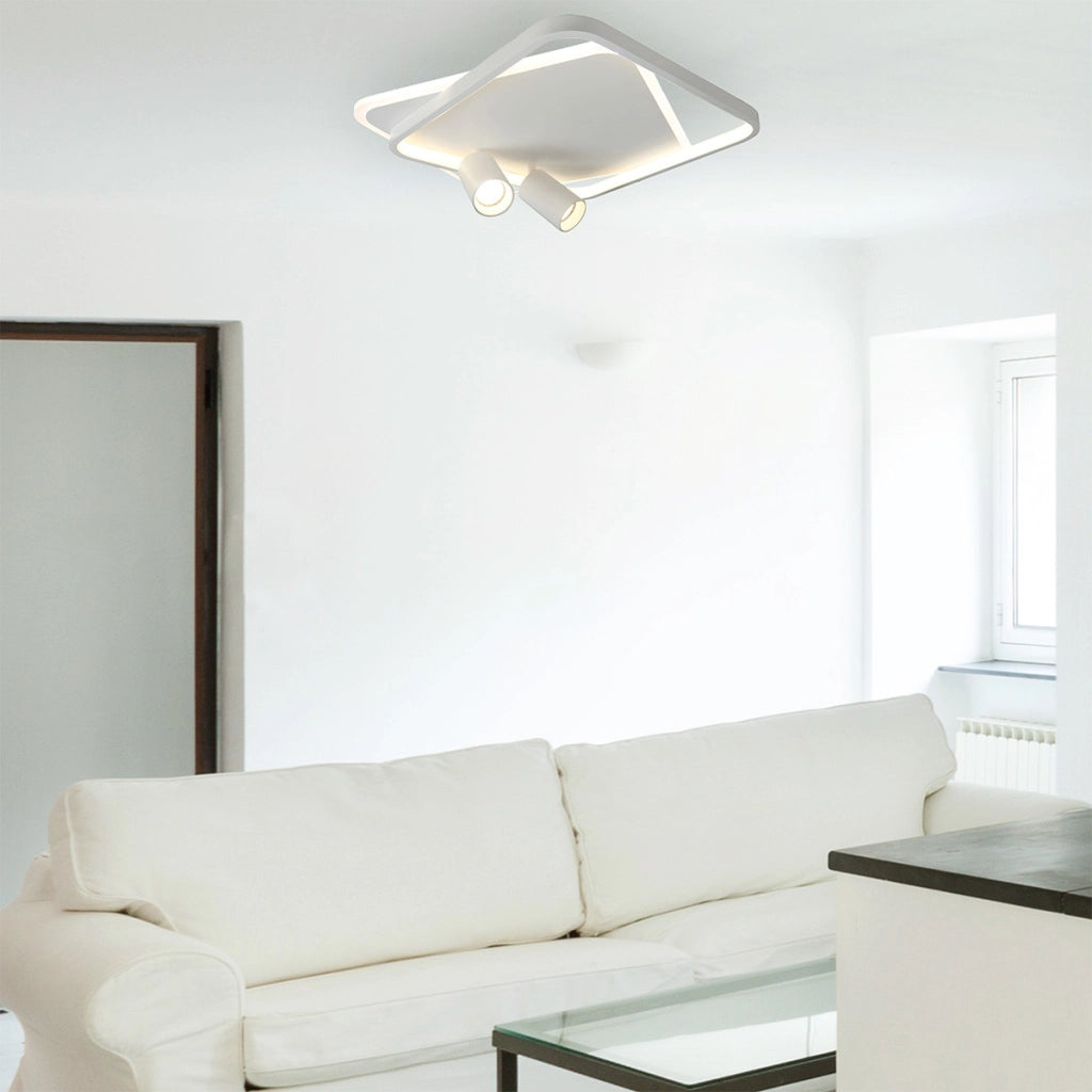 Plafoniera quadrata bianca Parma LED CCT 36W 2xGU10