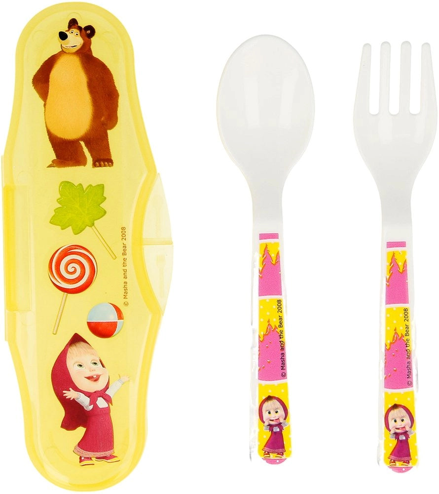 Set posate 2 pezzi con Box Masha e Orso