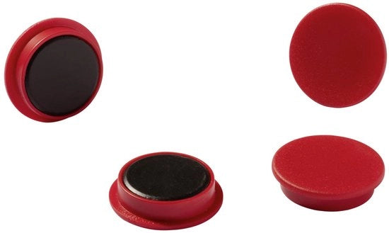 Magnetico Duro Ø 32 mm Rond Rosso 1 set(s) 475303