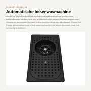 Caffettiera automatica - Spazzolatore di bicchieri - Compacto e facile da usare - Nero - Pulitore domestico - Ideale per caffè...