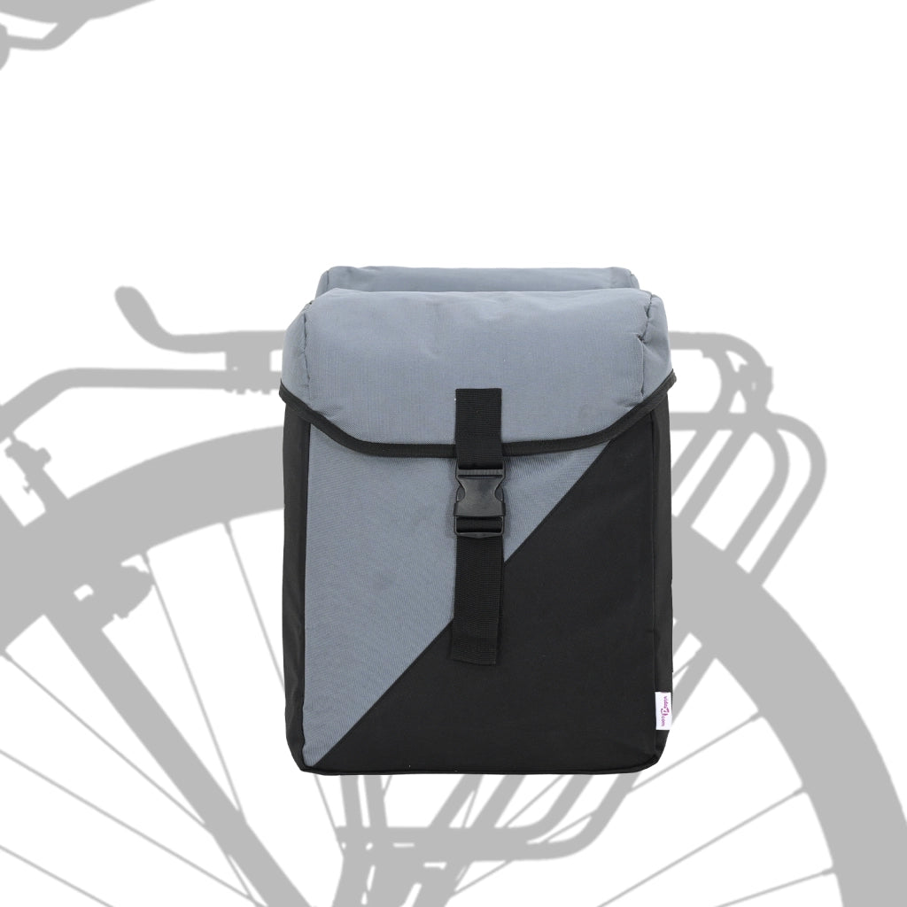 Borsa Pannier per Bicicletta Borse Doppie 35L Grigia