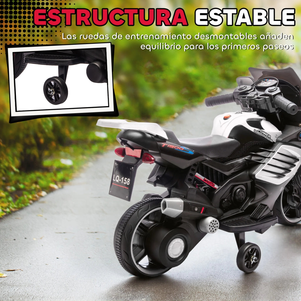 Moto Elettrica Bambini 6V ¨C Minimal ¨C Bianco