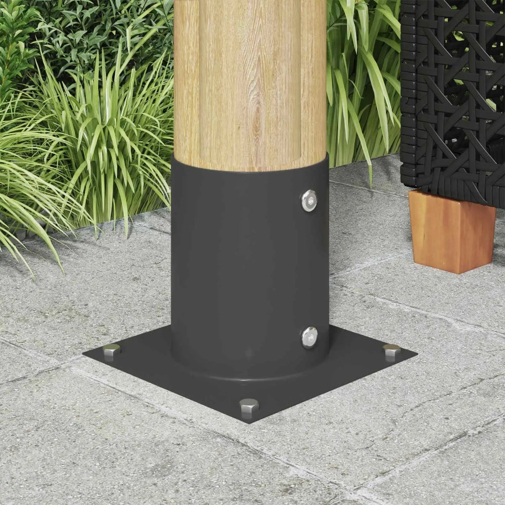 Ancora rotonda per terreno 4 pz Antracite 18 x 18 x15 cm CFW1229931