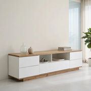 Cassettiera per TV bianca in MDF; 180 cm