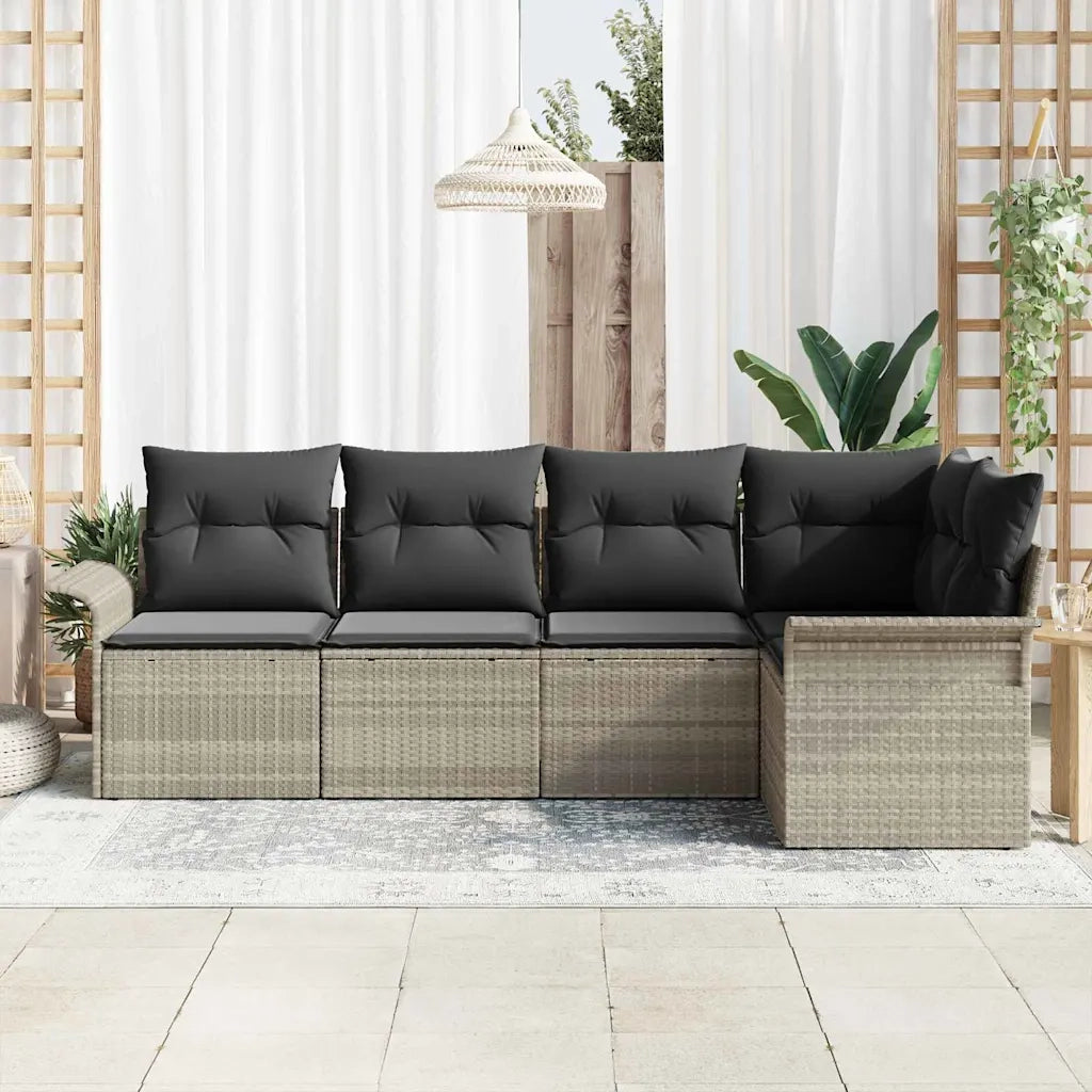 Set Divano da Giardino con cuscino 5 pcs polyrattan 3345362