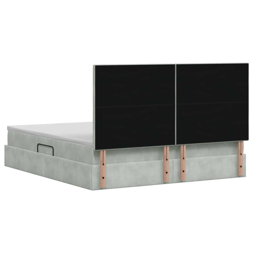 Letto con contenitore LED e materasso Grigio Chiaro 3460200