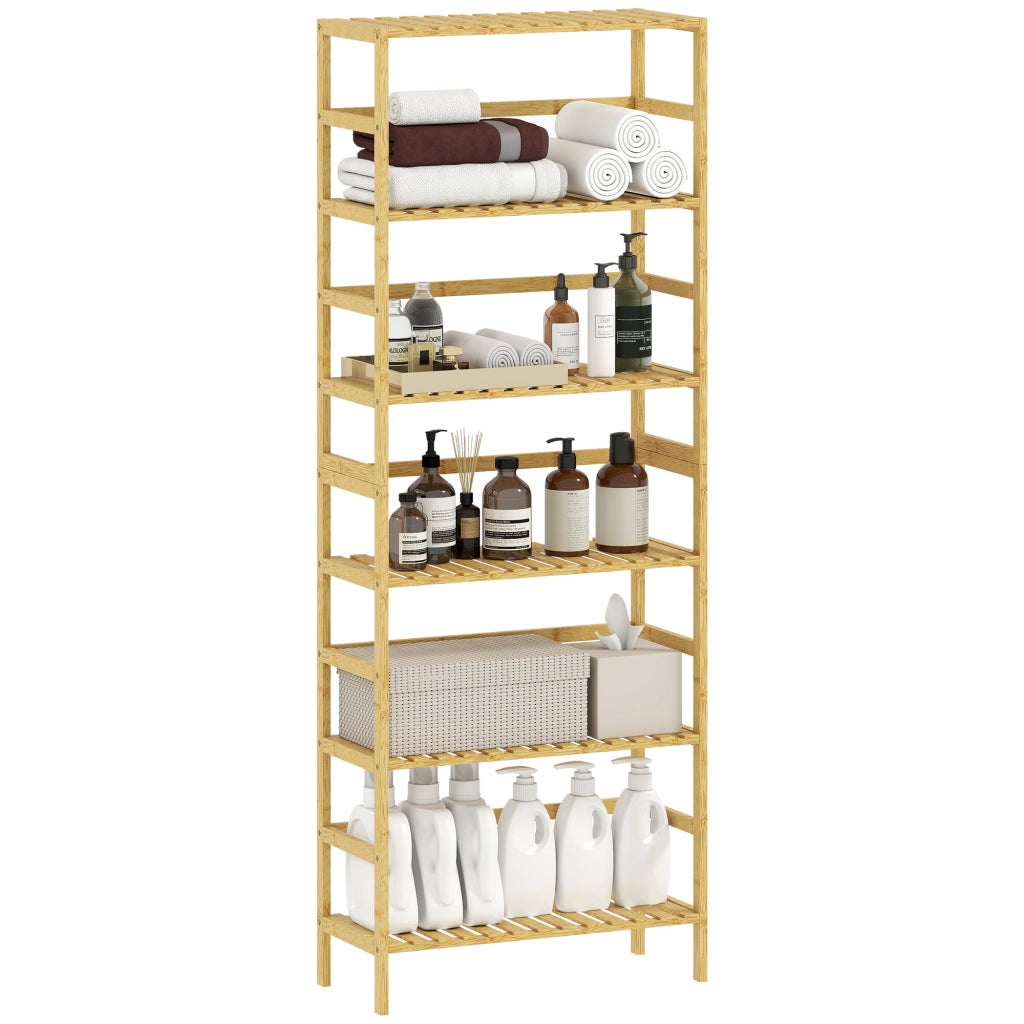 Libreria a scaffali in bamb¨´ ¨C Minimal ¨C 6 livelli naturale