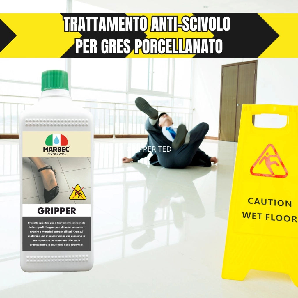 Trattamento antiscivolo per pavimenti GRIPPER   1LTx6Pz