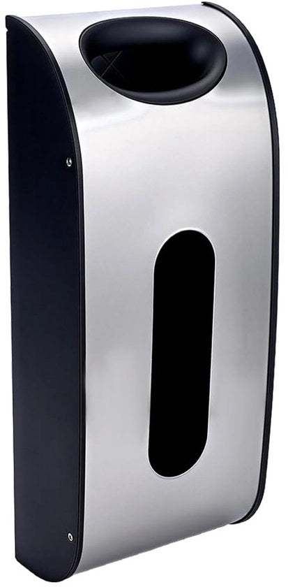 Dispensatore per Tas con Montaggio a Mano - Acciaio Inossidabile - Antimarcatura Digitali - Supporto per Borsa della Spesa - Organizzazione della Cucina - Dimensioni 39,4x16,5x8,9 cm