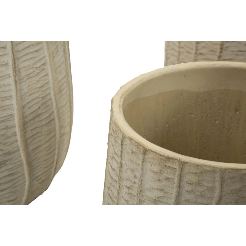 Cachepot Flake Set 3 Pz cm 30,5x27-25x22,2-19,5x18