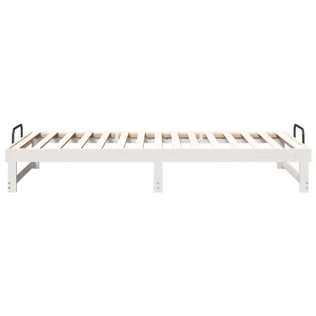 Struttura del letto-Giroletto-Rete del Letto Bianco 100 x 210 cm Pino massello 584858