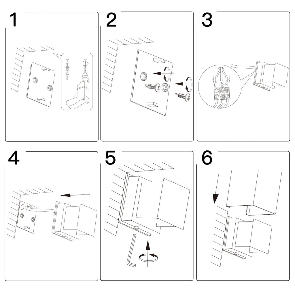 ZMH Applique LED 2ER per corridoio interno Applique impermeabile per uso interno ed esterno