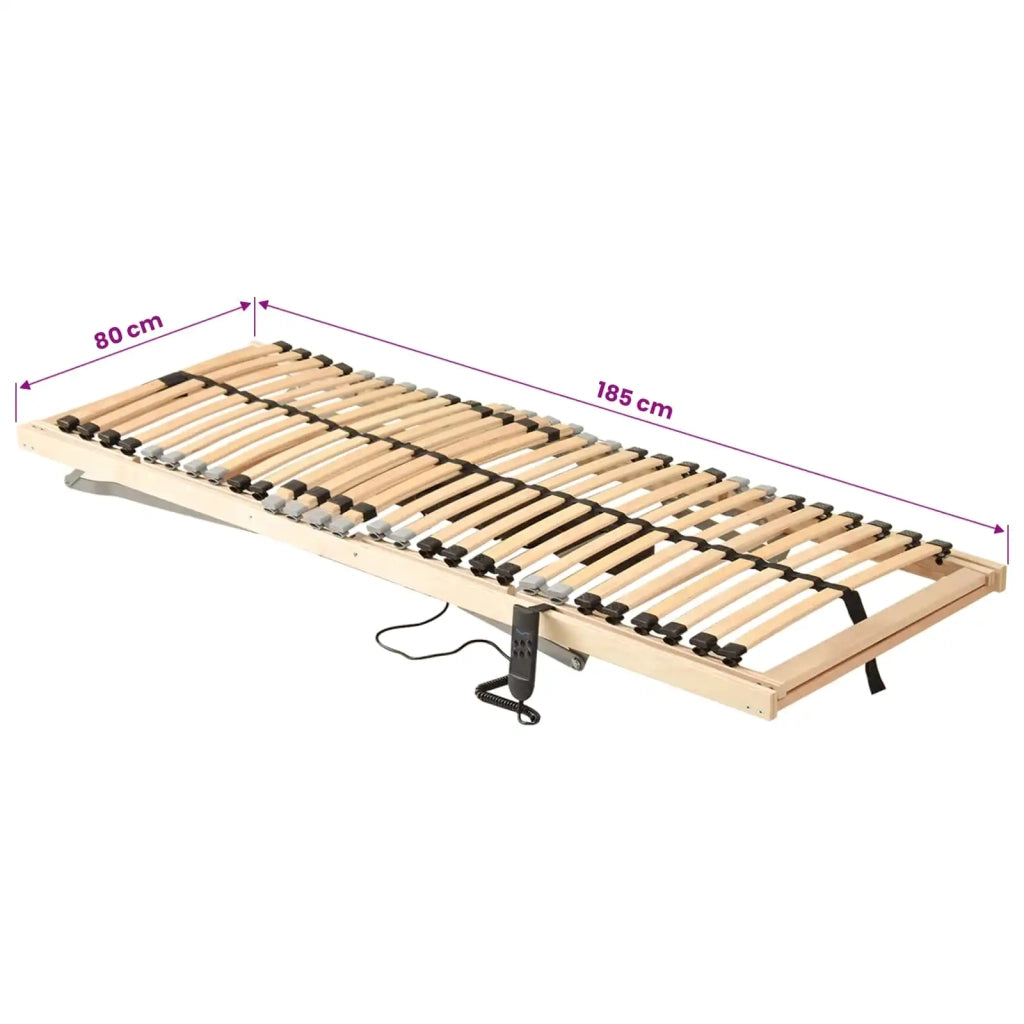 Base a doghe Marrone 80 x 190 cm Legno massello di faggio 42015269