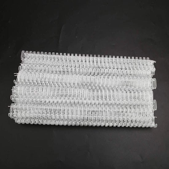 Legatura a spirale in acciaio per calendari e quaderni, 100 pezzi, formato A4, 34 denti, 3-1 doppia curvatura.