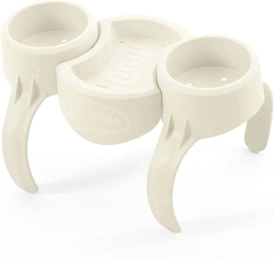 Porta bicchieri con tavola per bagno e piscina - 35 x 22 cm - bianco