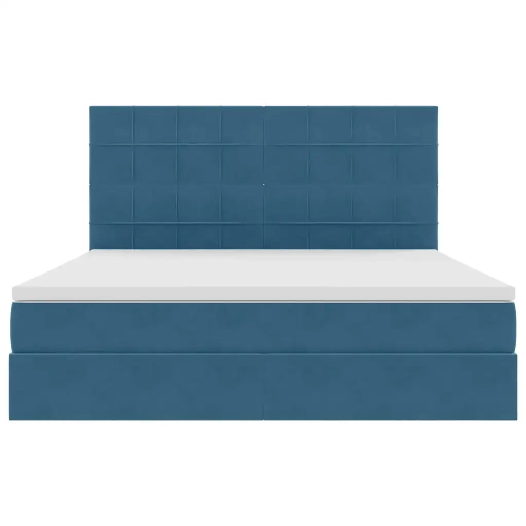 Letto con contenitore e materasso Blu Scuro 180 x 200 cm 3372049