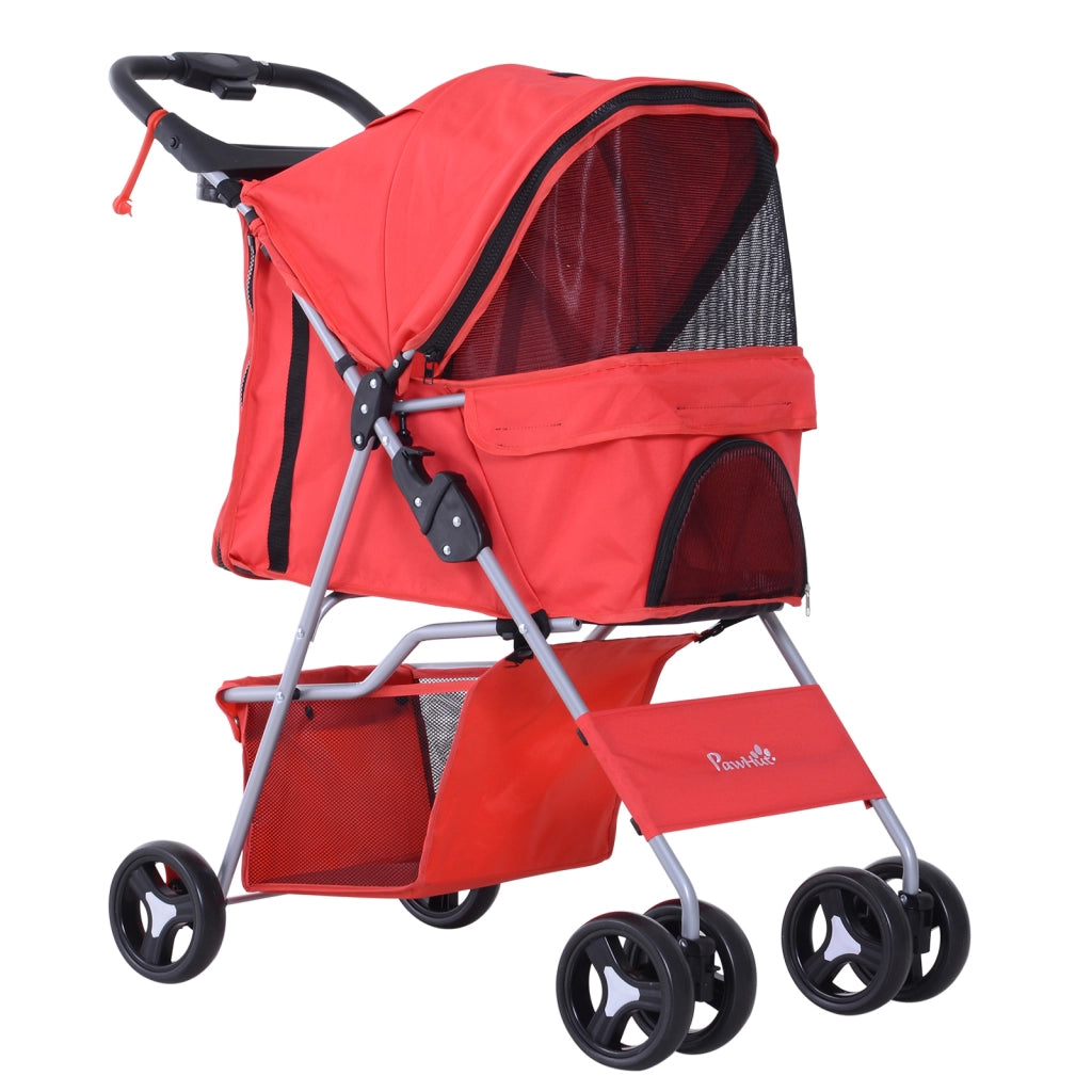 Carrozzina Pieghevole per Cani ¨C Minimal ¨C Rosso, 10 kg