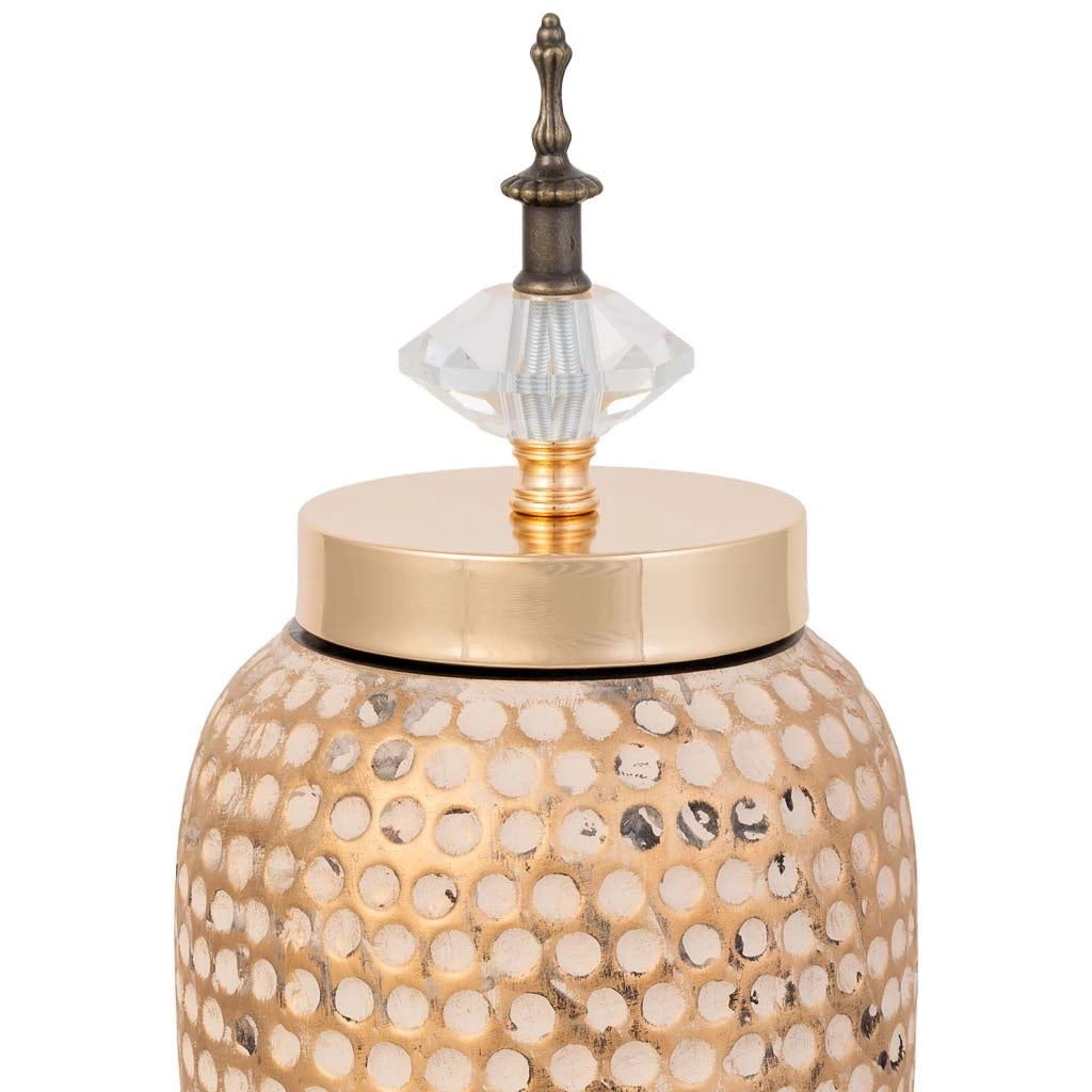 Vaso in ceramica dorata, D14x40h cm
