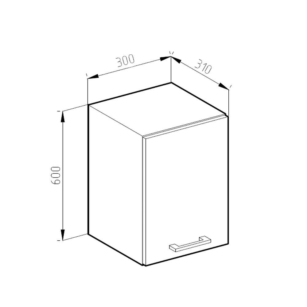 Vicco Pensile da cucina Calcestruzzo 30 cm