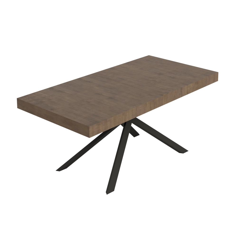 Tavolo Allungabile 180-440x90x74 cm Niket Noce Gambe Antracite