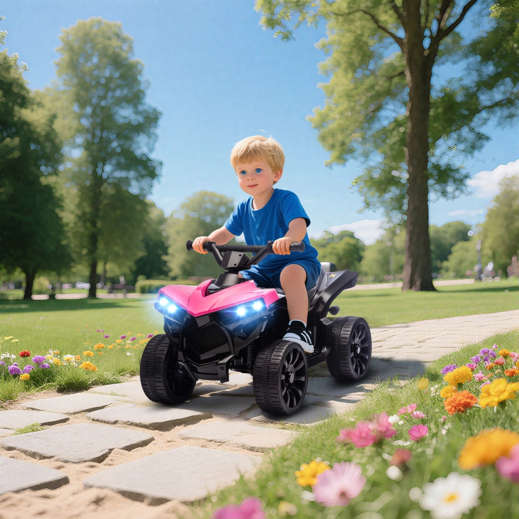 Quad Elettrico per Bambini 6V ¨C Xylo ¨C Rosa con LED e Musica