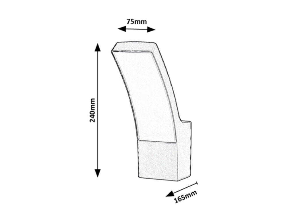 Applique esterna LED 12W IP44 Palanga antracite Rabalux