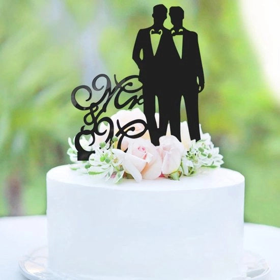 Decorazione per Torta in Acrilico Nero - 18x26 cm