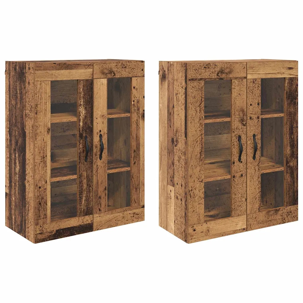Armadi da Parete 2 pcs Legno vecchio 69,5 x 34 x 90 cm