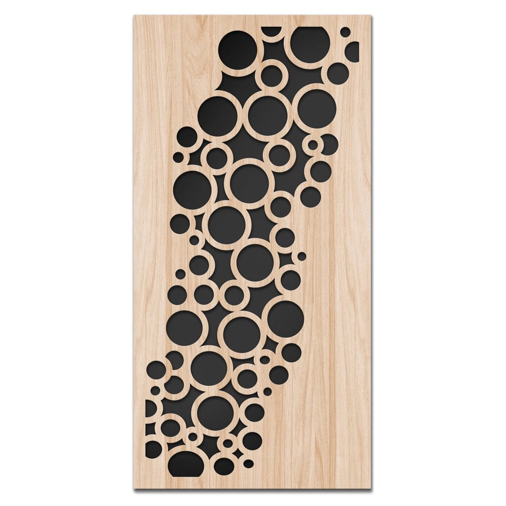 CIRCLE - Quadro arredo LASERCUT composito Legno e PVC Misura: 50x100 cm
