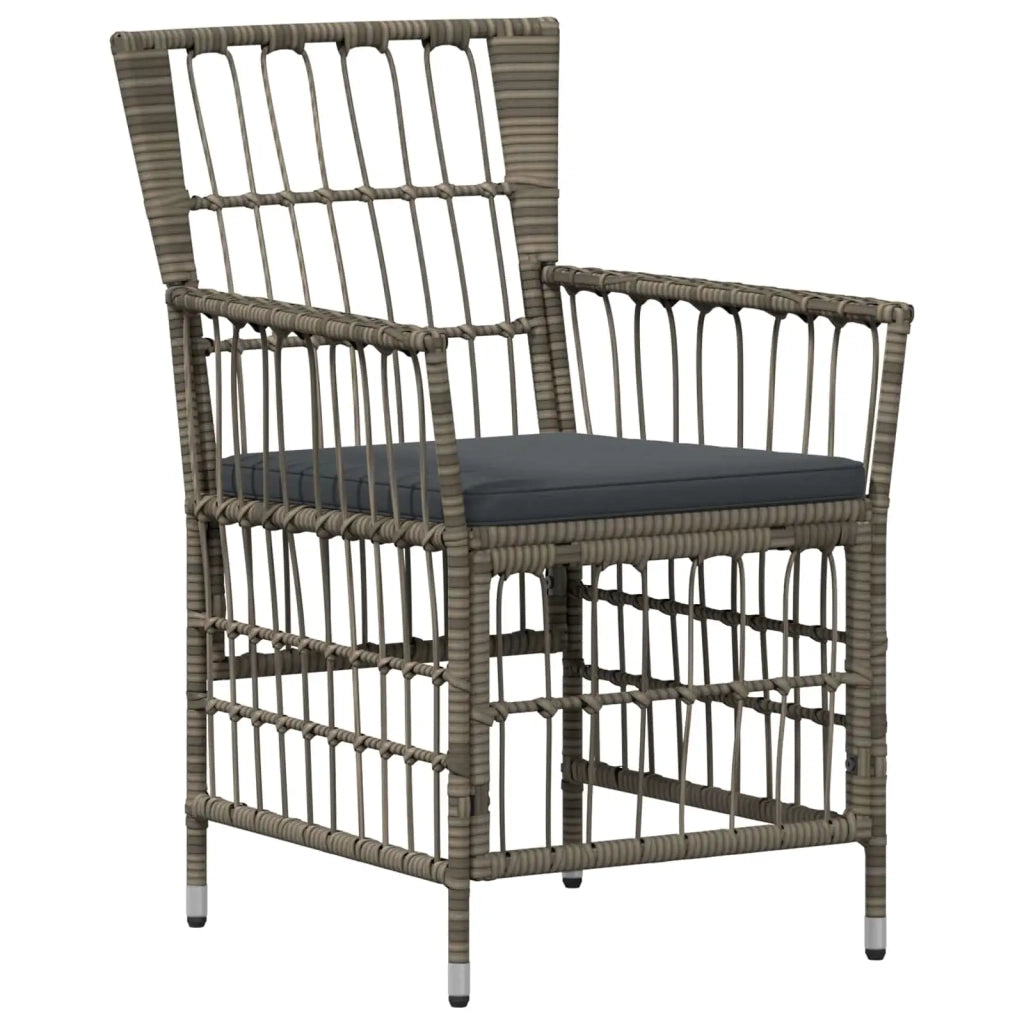 Set da pranzo per esterni 11 pz Grigio polyrattan 3448947