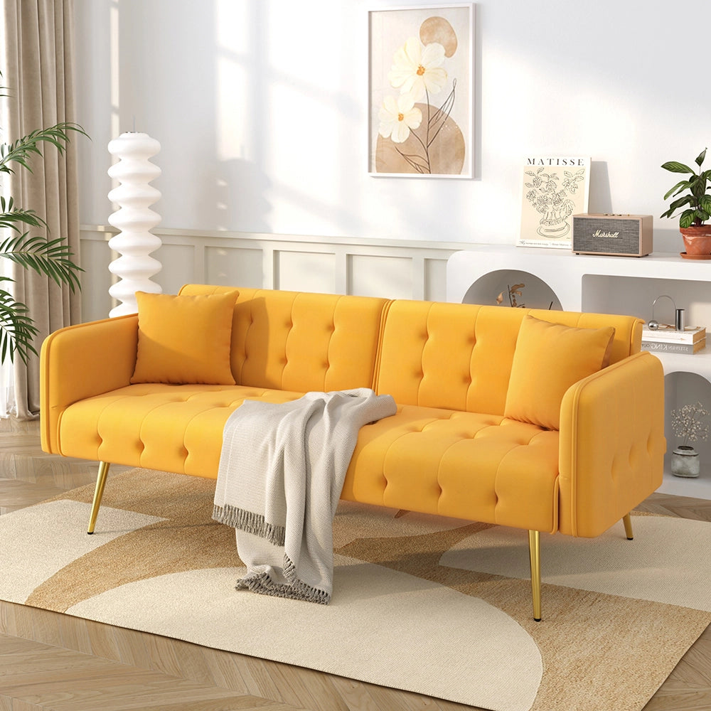 Divano letto 2 posti - Xylo - Regolabile in velluto 180x190 cm
