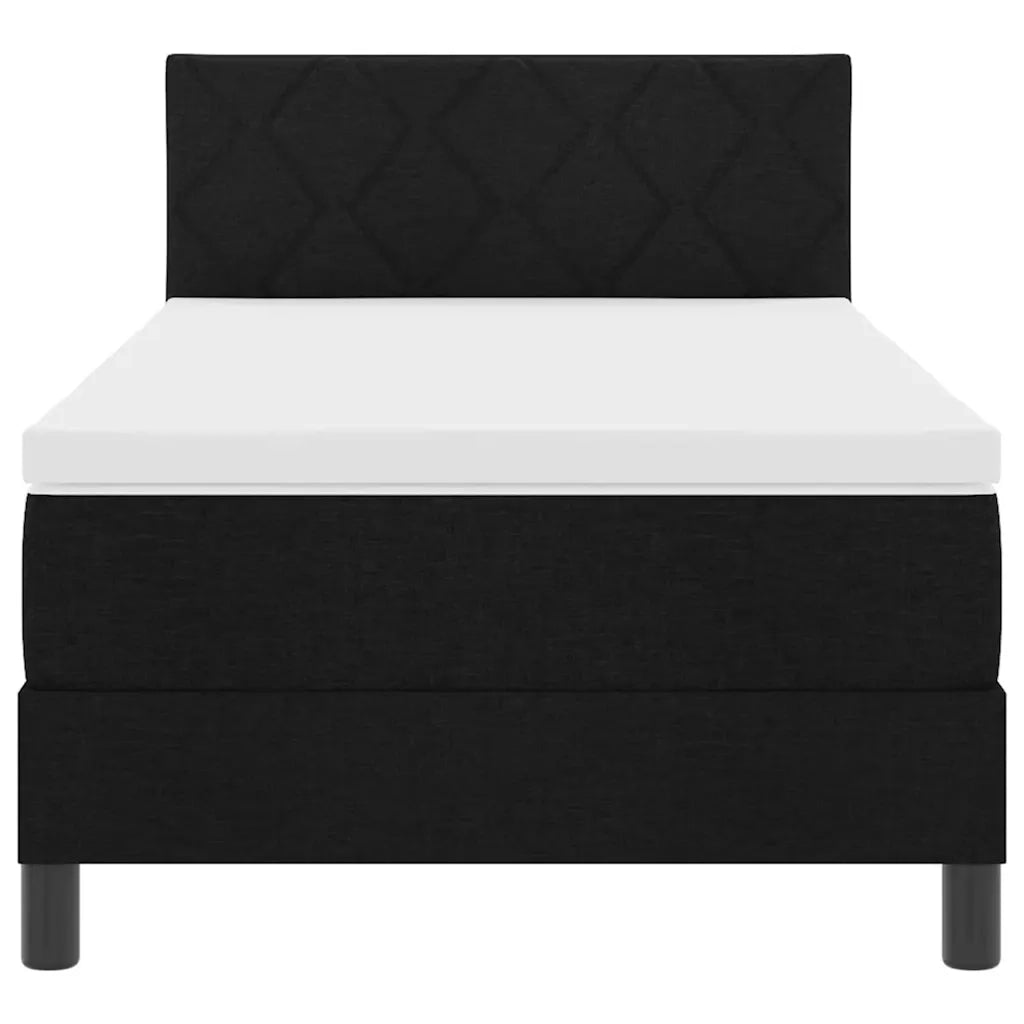 Letto a molle con materasso con led Nero 90 x 200 cm Tessuto 3342256