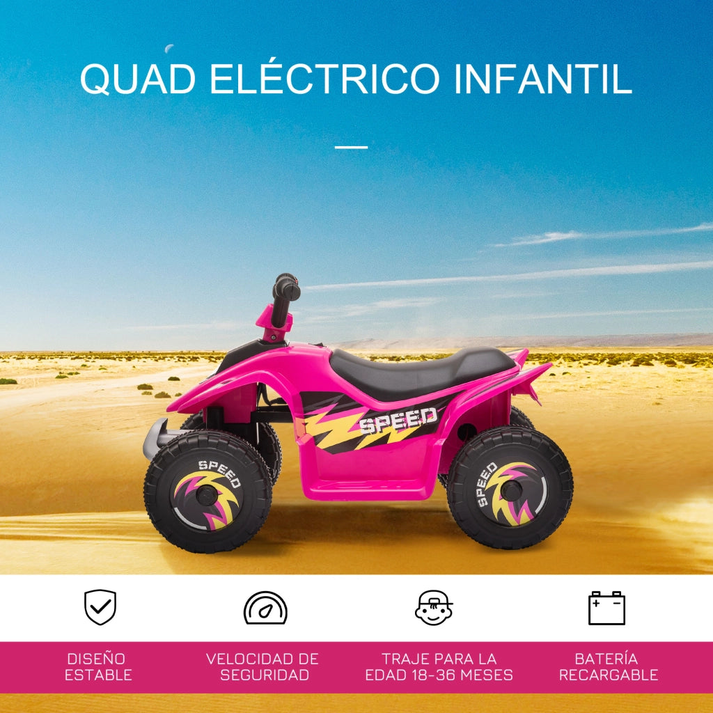 Quad Elettrico per Bambini ¨C Minimal ¨C Rosa 72x40x45.5 cm