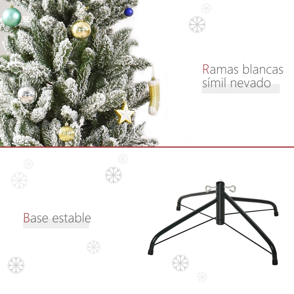 Albero di Natale Artificiale ¨C Minimal ¨C Verde e Bianco 60x180 cm