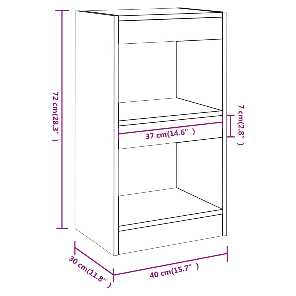 Libreria/Divisorio Bianco 40x30x72 cm 811601