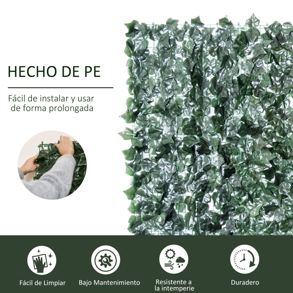 Pannello Privacy Hedera Artificiale per Balcone ¨C Minimal ¨C 240x100 cm