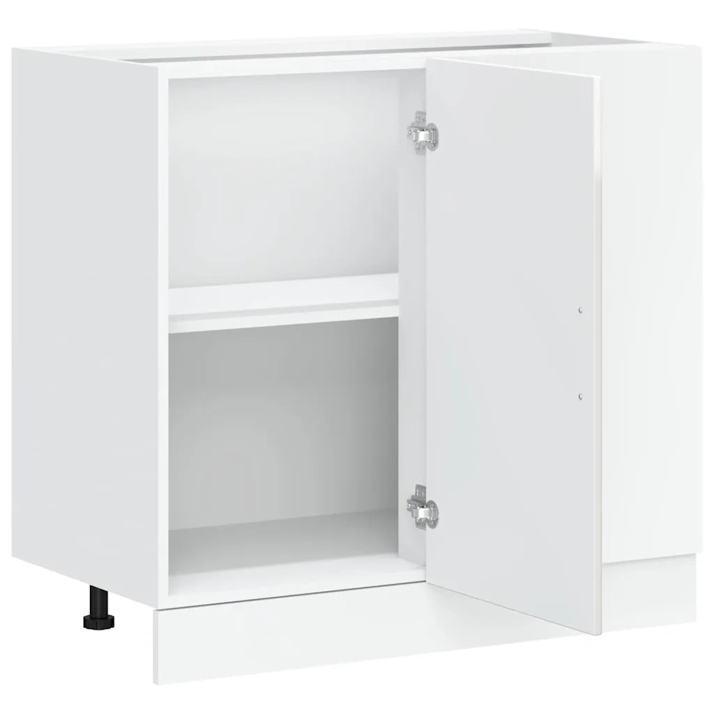 Mobiletto da cucina "Lucca" Bianco lucido in legno ingegnerizzato 854310