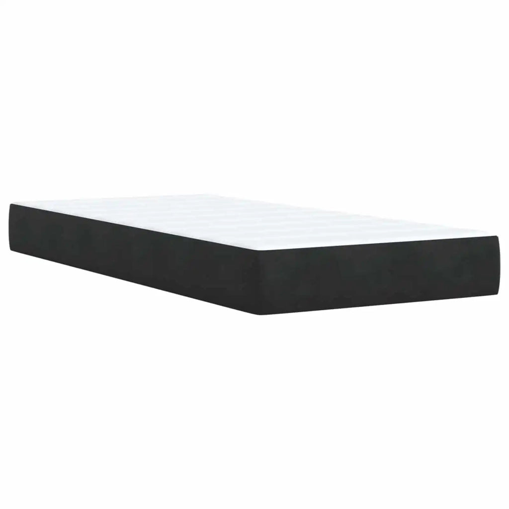 Letto box spring con materasso Nero 80 x 200 cm Velluto 3451573
