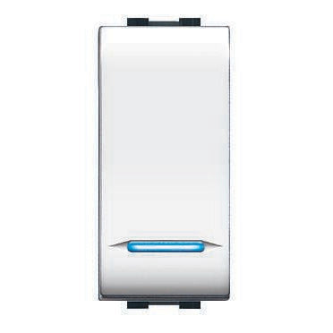 Deviatore Life Unipolare bianco illuminato