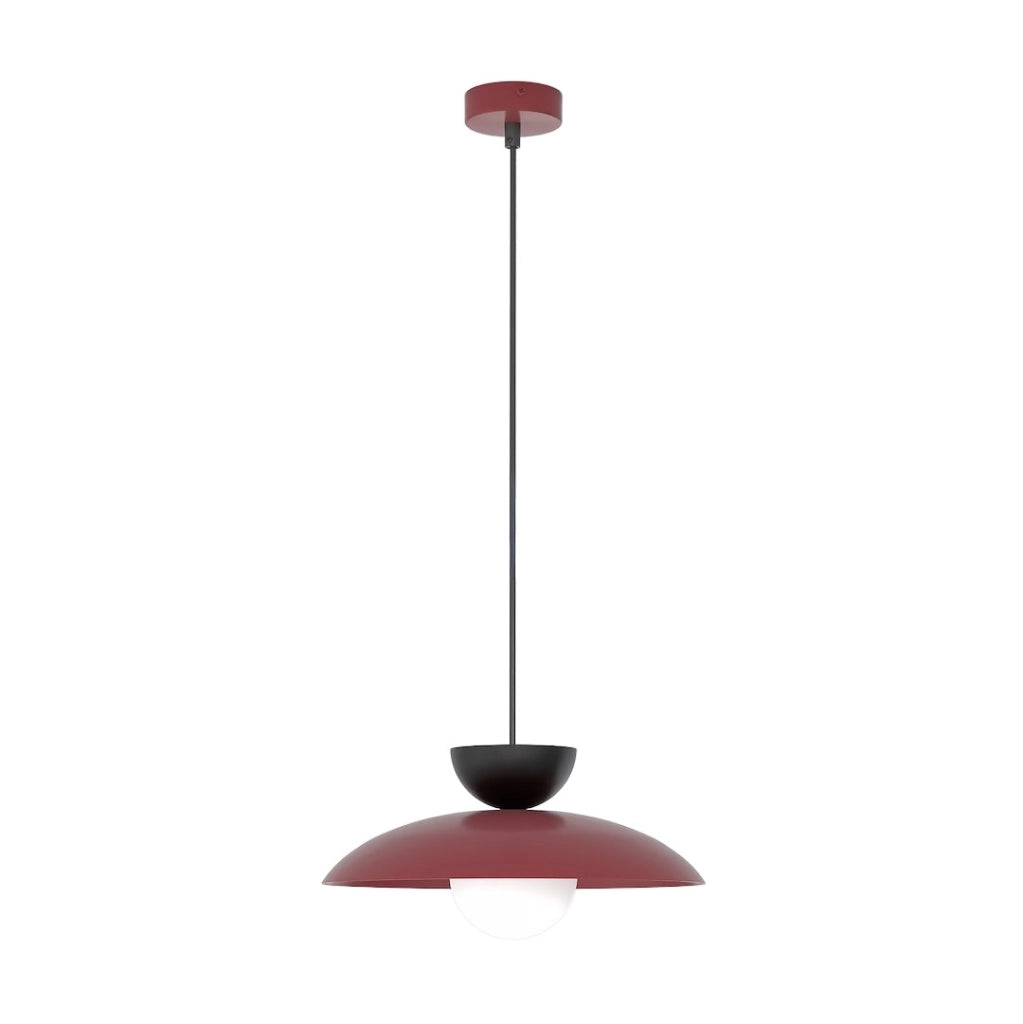Lampada a sospensione Mulan 1xG9 bordeaux nero bianco Emibig